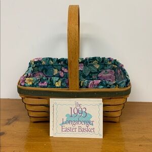 Longaberger Basket with Floral Liner